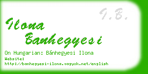 ilona banhegyesi business card