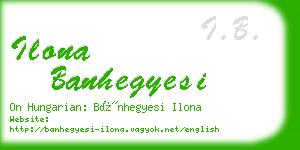 ilona banhegyesi business card